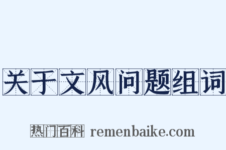 关于文风问题组词是什么意思的图片